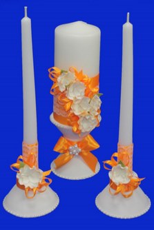 Набор из трех свечей апельсин арт. 062-189