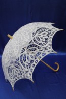 Зонтик белый паутинка трость  арт. 031-038