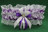 Подвязка для невесты фиолетовая в коробочке арт. 019-291