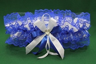 Подвязка для невесты синяя в коробочке арт. 019-302