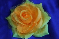 Роза желто-оранжевая в крапинку (головка) Мин. заказ от 10шт! арт.137-040