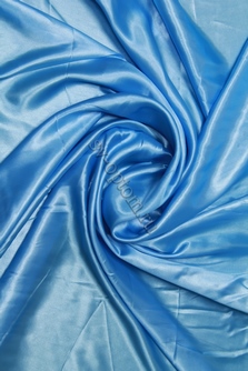 Атлас блестящий голубой, длина 92 метра, ширина 150см. Цвет №41.