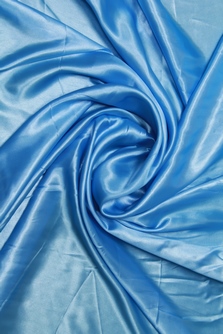 Атлас блестящий голубой, ширина 150см, цена за 1 метр погонный. Цвет №41.