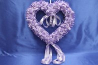 Сердце на атласной основе; 40см; Фиолетовое арт. 098-009
