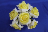 Букет из латексных цветов Желто-белый (1 цветок 65-70 мм) стоимость букета арт. 139-019