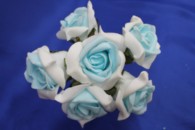 Букет из латексных цветов Бело-голубой (1 цветок 65-70 мм) стоимость букета арт.139-023