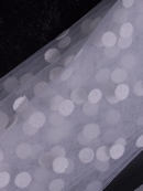 №1 Еврофатин в горошек;Цена за 1м погонный;Ширина 150см; диаметр 1см (4 ФОТО СМ.ПОДРОБНЕЕ)