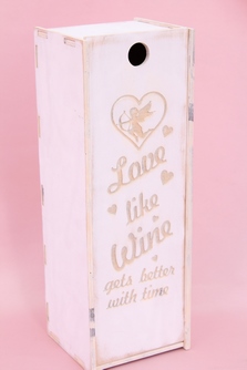 Деревянная коробка для винной церемонии белая арт.0741-009