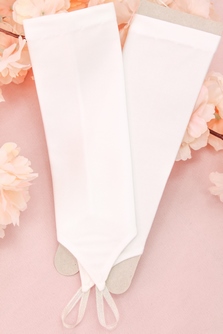 Свадебные перчатки белые, длина 23см,арт. 025-512