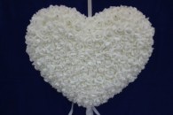 Сердце с латексных роз; 70см; Белое арт. 098-036