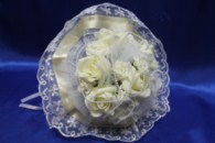 Букет дублер для невесты латексный с розами айвори арт. 020-289