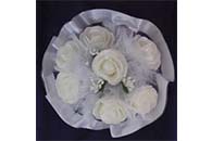 Букет дублер для невесты с белыми латексными розами, арт. 020-268