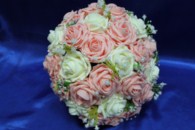 Букет дублер для невесты латексный с розовыми и белыми розами арт. 020-098