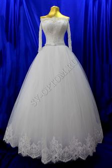 Свадебное платье Цвет: Белый раз. 42-50. арт. 011-155