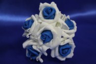 Букет из латексных цветов бело-синий (1 цветок 40мм) стоимость букета арт. 139-081
