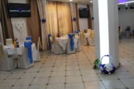Бело-синяя свадьба (ресторан) 104-011