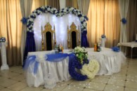 Бело-синяя свадьба (ресторан) 104-012