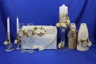 Свадебный набор кофе с молоком, семейный очаг, свадебные бокалы, украшение на бутылки, семейный банк арт. 053-082