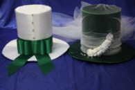 Шляпы №41 (белая и зеленая) (цена за 2шт)