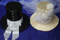 Шляпы №43 (черная и айвори) (цена за 2шт)