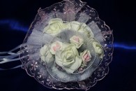 Букет дублер для невесты с белыми латексными розами арт. 020-346