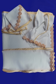 Венчальный набор белый с окантовкой айвори арт. 074-035