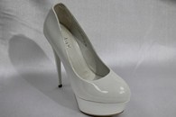 Свадебные туфли для невесты С-205 белые, лак, каблук 15см р.36-41 ВСЕ РАЗМЕРЫ