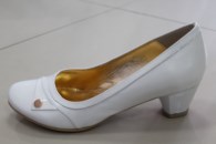 Свадебные туфли для невесты белые кожаные А-10. Размер:35-40 арт. 097