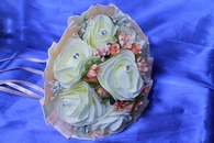 Букет дублер для невесты латексный персиковый арт. 020-366