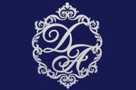 Свадебный герб белый 75х60см (цвет, инициалы под заказ) арт. 007-204