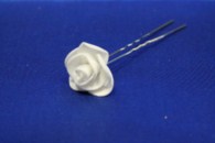 Шпилька с белой розой (цена за уп. 10шт) арт. 0335-048