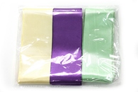 Ленты атласные 3 шт по 3 метра (салатовый, айвори, фиолетовый). арт.1202-017